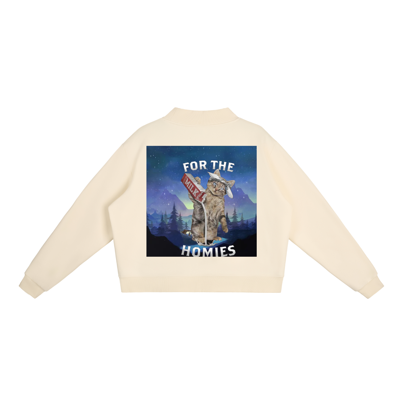 Essential Fleece Mock-Neck Crew Sweatshirt