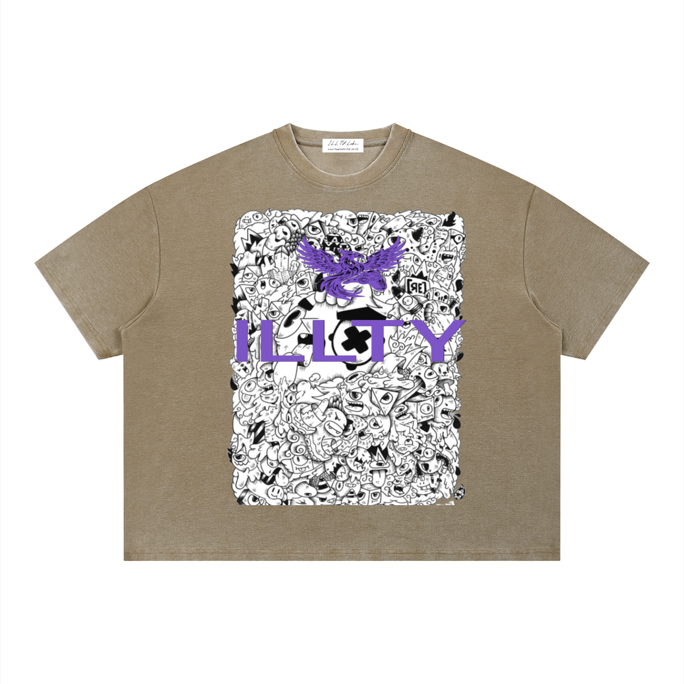 Unisex Vintage Wash Sunfade Boxy Waffle T-Shirt
