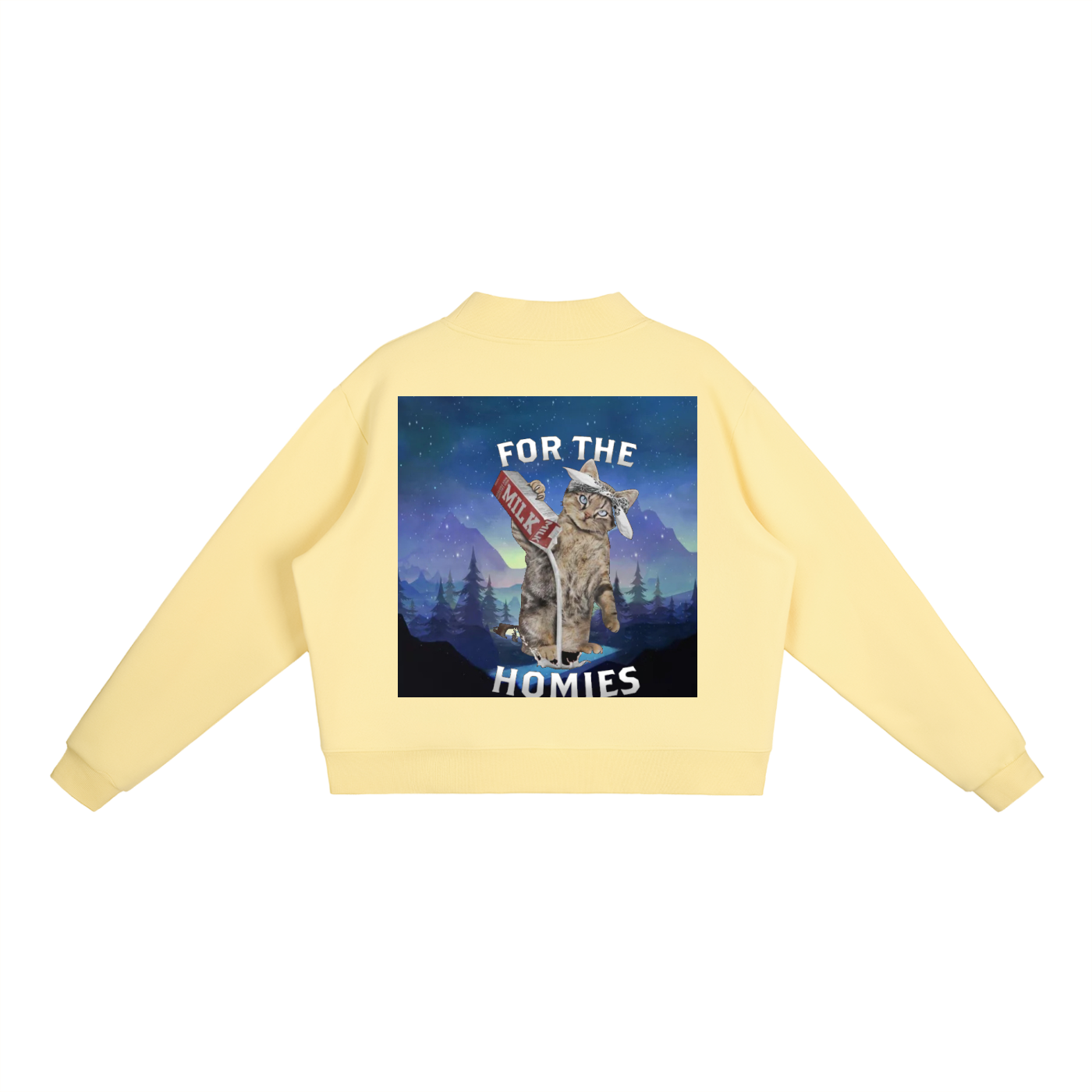 Essential Fleece Mock-Neck Crew Sweatshirt