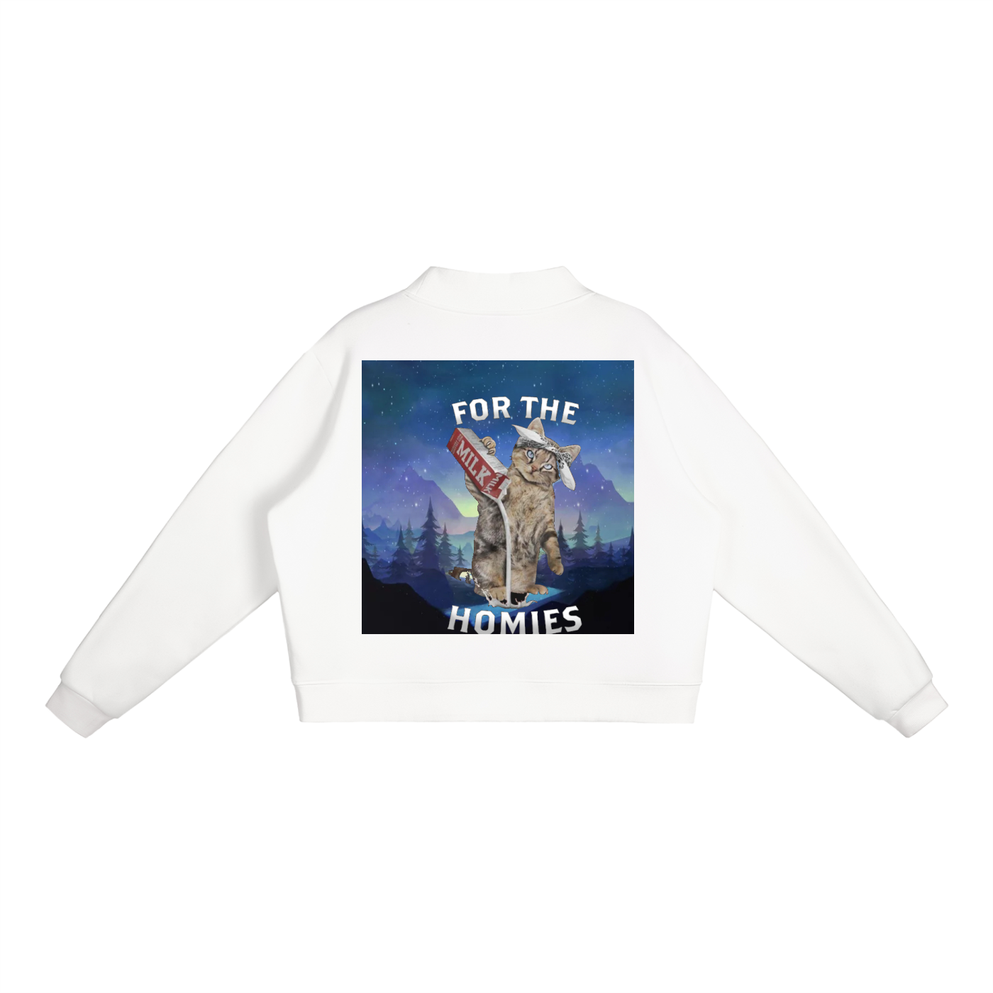 Essential Fleece Mock-Neck Crew Sweatshirt