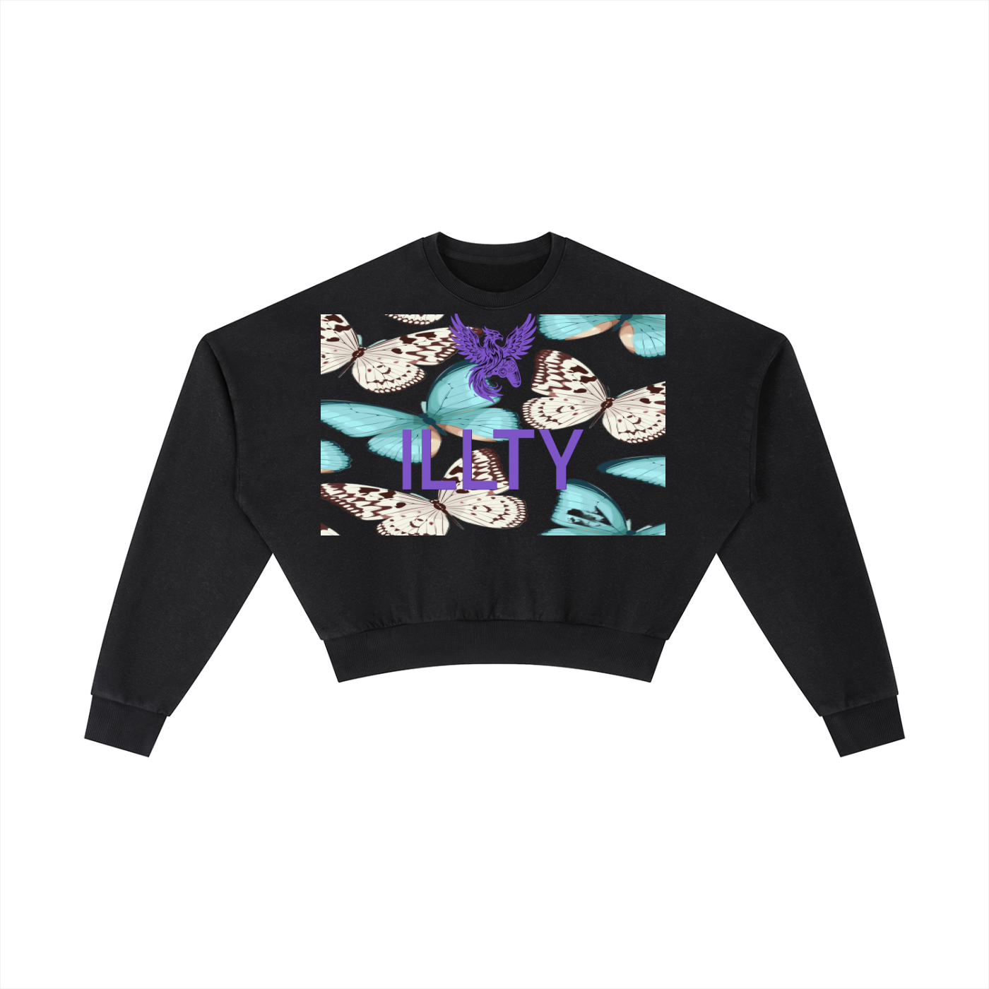 womens crewneck Cropped illty Sweatshirt