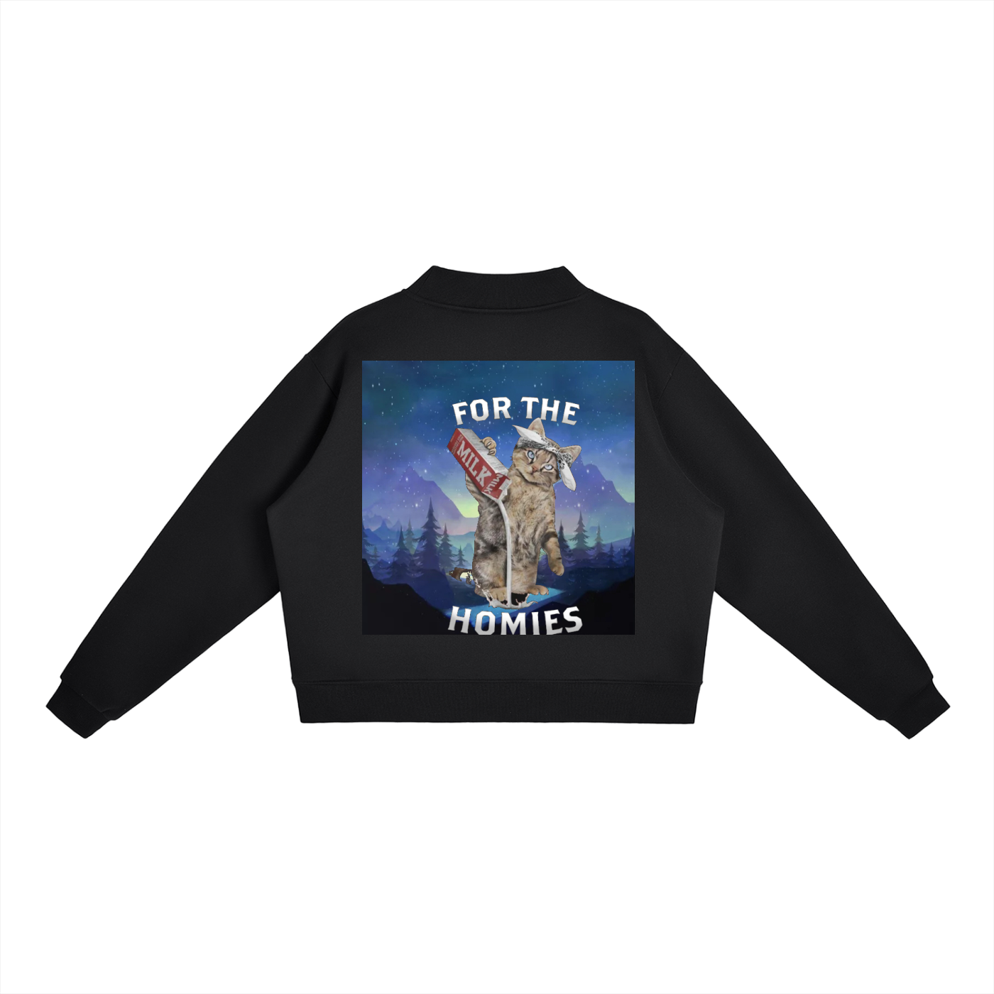Essential Fleece Mock-Neck Crew Sweatshirt