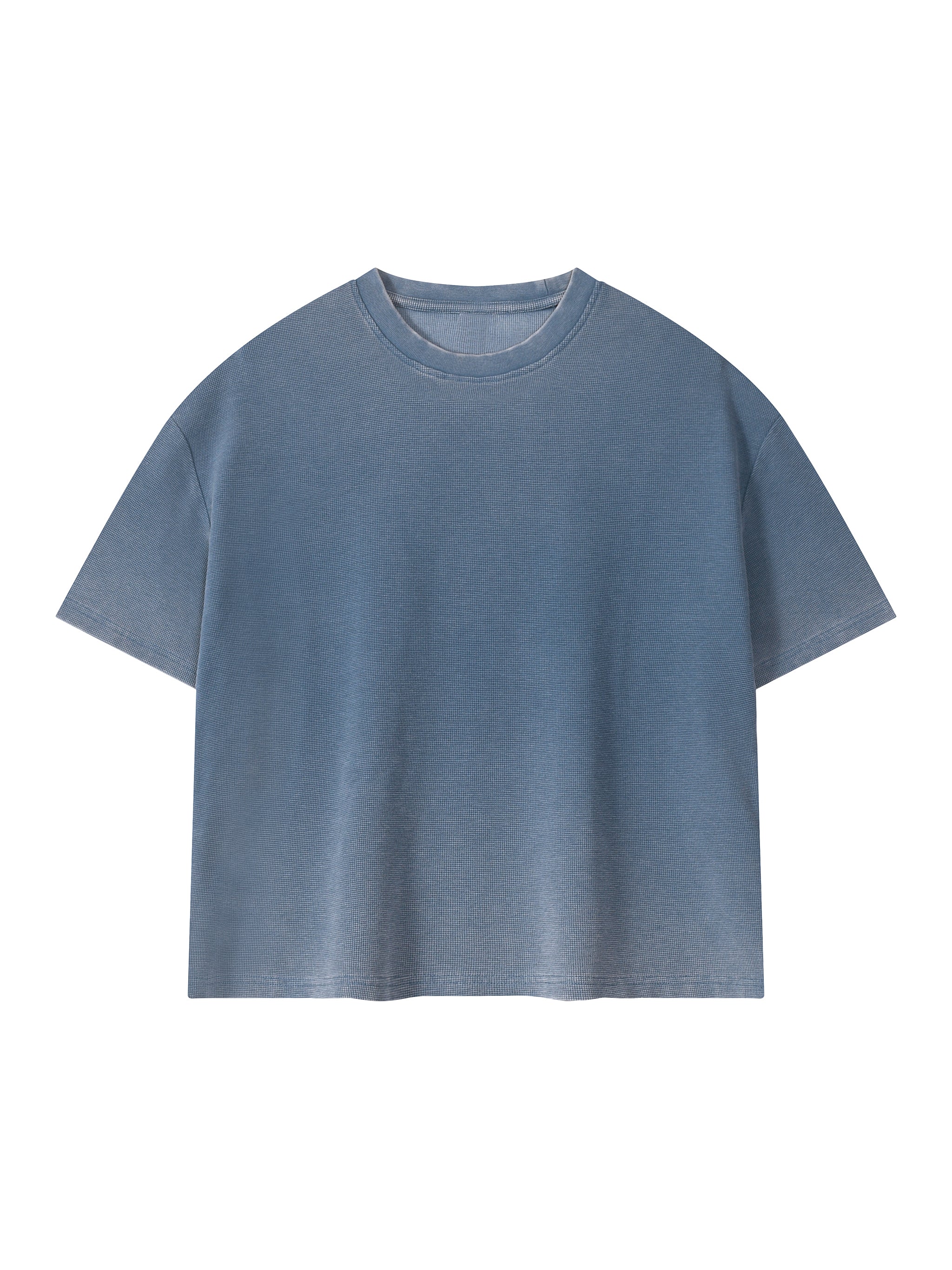 Unisex Vintage Wash Sunfade Boxy Waffle T-Shirt